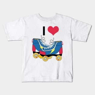 I heart Roller Skates Kids T-Shirt